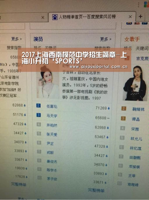 2017上海西南模范中学招生简章-上海小升初‘SPORTS’(图1)